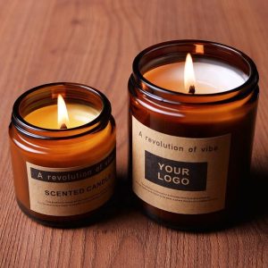 glass jar scented candle
